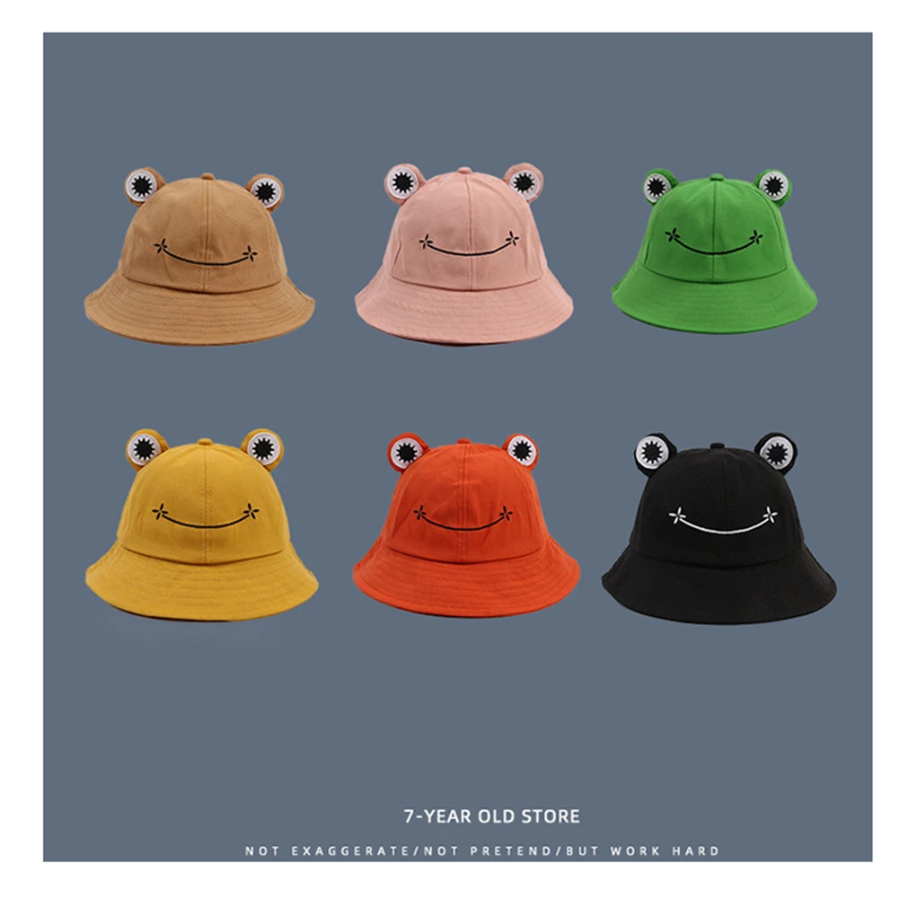

Bucket Hat Cute Frog Hat Sunscreen Fishing Cap Beach Caps for Outdoor Fishing Hunting Sunhat Foldable Headwear Panama Hat