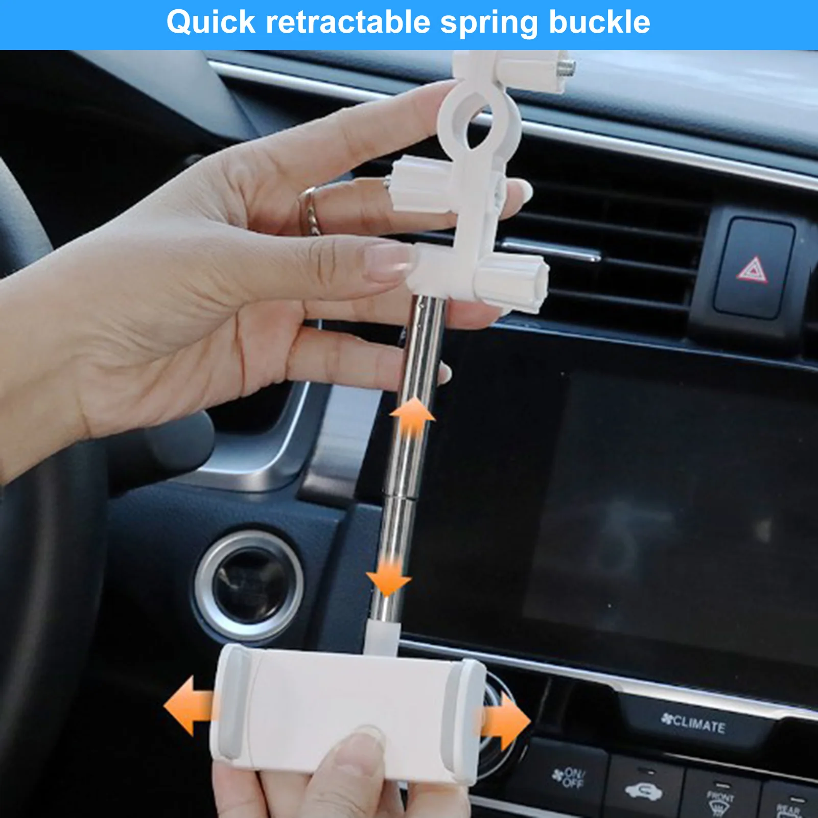 

Car Rearview Mirror Mobile Phone Holder Snap-on Navigator Holder Front Seat Rear-mounted Car Mobile Phone Holders