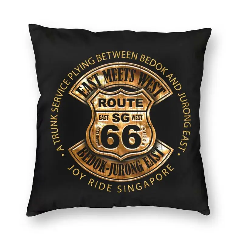 Cool Grunge Historic Route 66 Square Pillow Case Home Decor Retro Mother Road America Highway Cushion Cover For Living Room