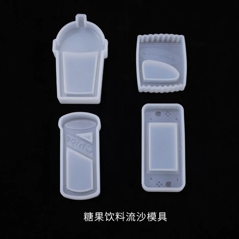

1PCS Crystal Epoxy Mould Quicksand Candy Biscuit Pendant DIY Bag Decoration Decoration Silicone Mould