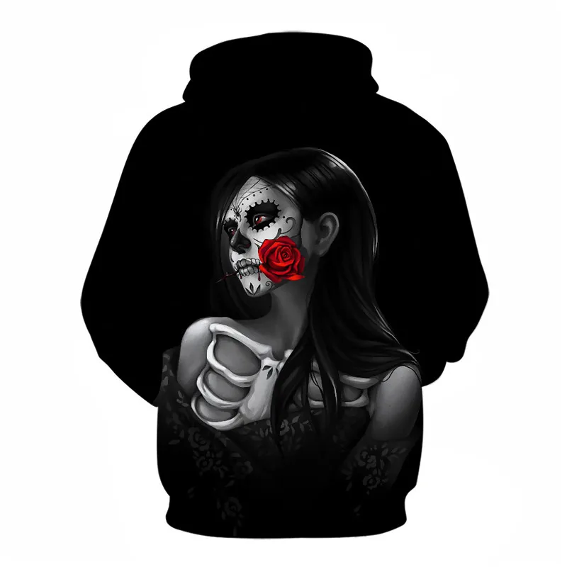 Skull Printed 3D Sweatshirt Men Women Black Design Hoodies Homme Autumn Long Sleeve Tracksuit For Male Hoody Drop Ship