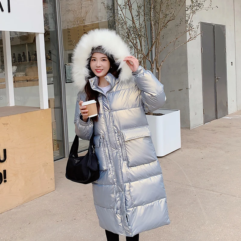 New 2022  Winter Women Jackets coats Brand Hooded Parka Women Female Overcoat Fur Collar Plus Size