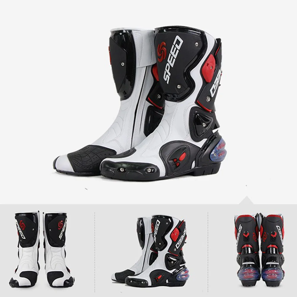 

Microfiber Leather Motorcycle Boots Moto Racing Motocross Off-Road Motorbike Motorcycle Shoes Botas Dirt bike Moto Riding Boots