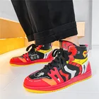 Аниме кроссовки для мужчин 2021 Модная высокая повседневная обувь Souryu Asuka угол Косплей оригинальный вулканизированный Бег Баскетбол