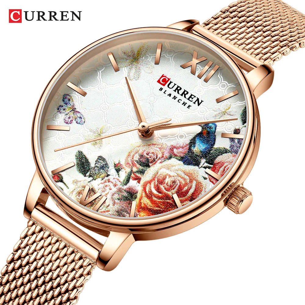 

Ladies Watches CURREN New Fashion Design Women Casual Elegant Woman Quartz Wristwatches with Stainless Steel Bracelet