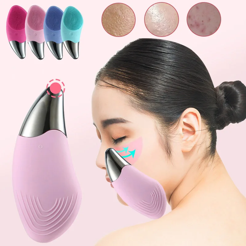 Электрический силиконовый скруббер для лица очищающая щетка Devicefor Глубокая