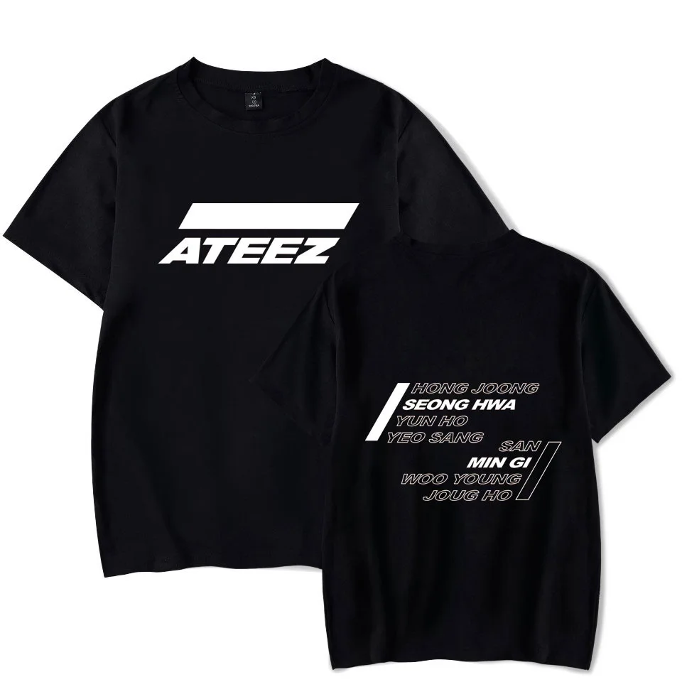 Drucken KPOP ATEEZ T Shirt Frauen Harajuku Casual Kühlen Oansatz männer T Shirt Sommer Mode Kurzarm Lustige T-shirt hip Hop tops