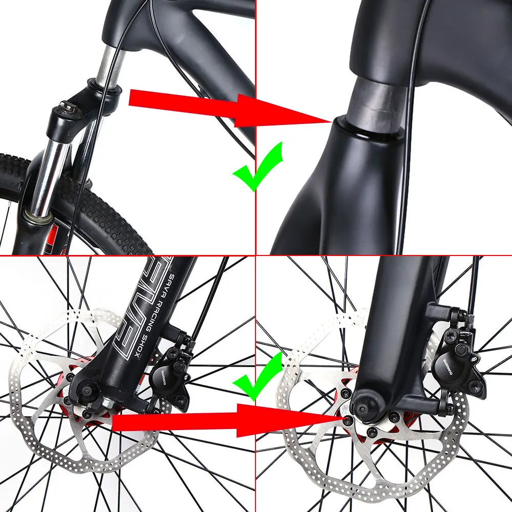 ELITA ONE MTB Bicycle Carbon Fiber Fork 26ER 29ER Disc Brake QR 9mm Rigid Mountain Bike Forks Tapered 1 1/8 1 1/2 UD Matte