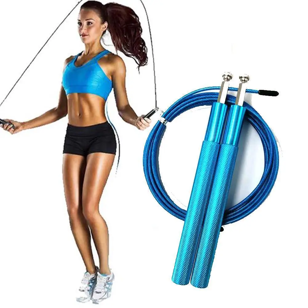 Многоцветная высокоскоростная Скакалка для фитнеса стальная скакалка веревка