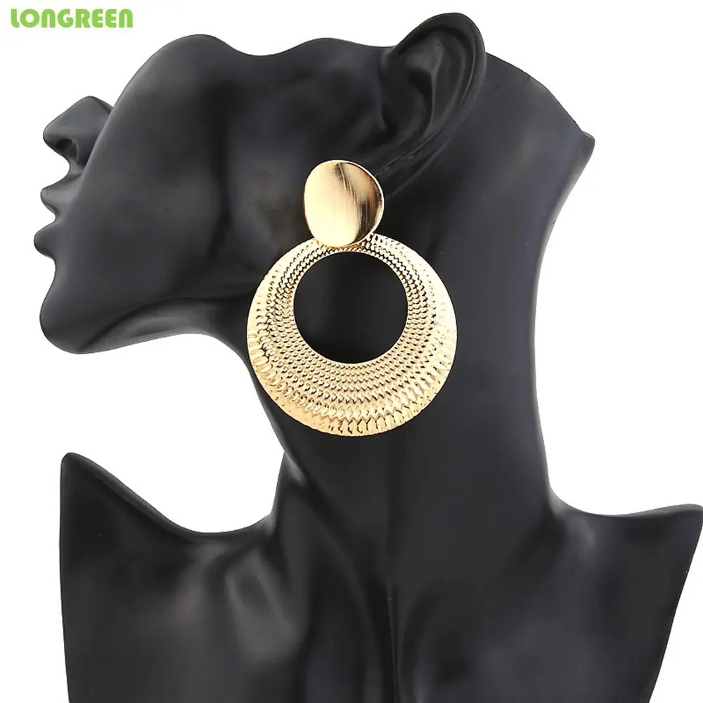 Metal Simple Stylish Geometric Round Unique Earrings For Women Girl Gifts Stainless Steel Earrings Set De Aretes Orecchini Donna