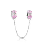 Модная безопасная цепочка в форме цветка подходит для браслета оригинальные женские очаровательные браслеты ювелирные изделия