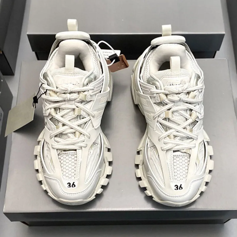 

Leisure Shoes Women's High Quality Spring Autumn Track 3.0 Thick Sole Sports Thick Bottom Ventilation Men Couples Leisure Shoes