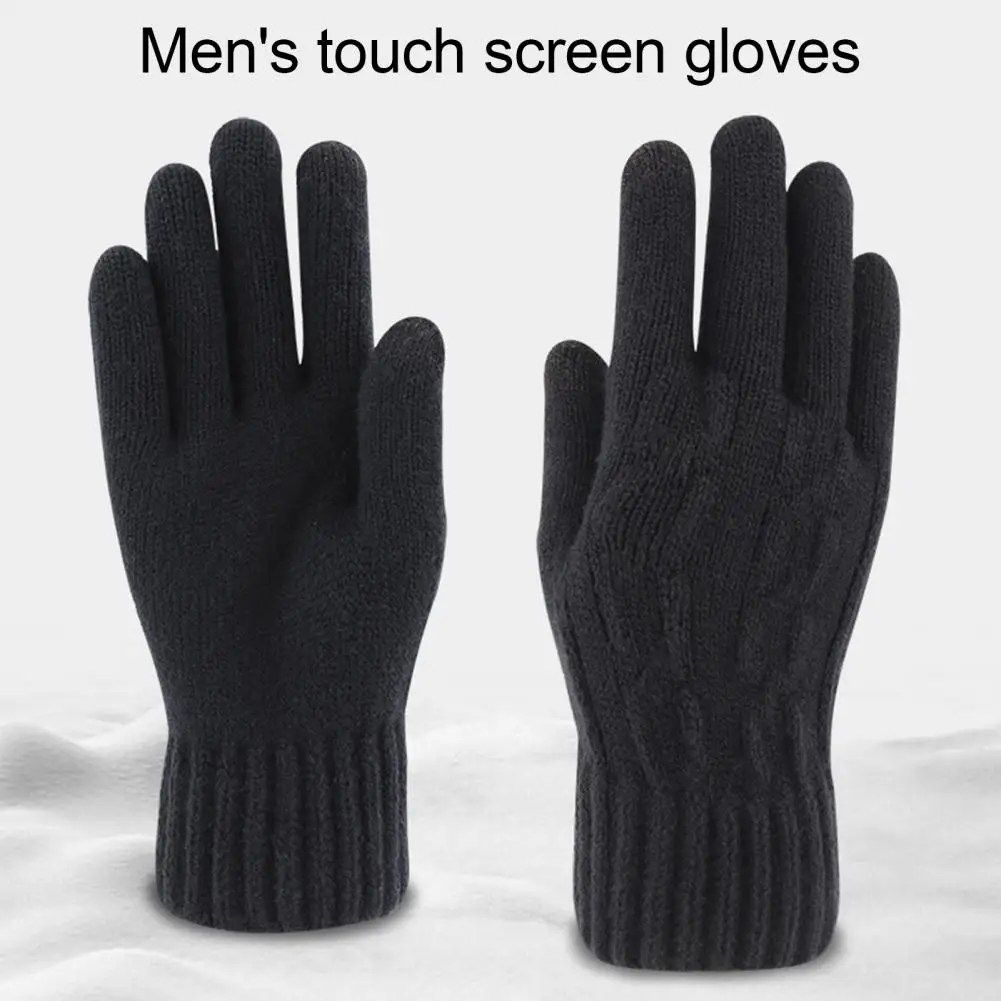 

1 Pair Warm Gloves Anti-Slip Touchscreen Gloves Thermal Outdoor Winter Touch Screen Gloves