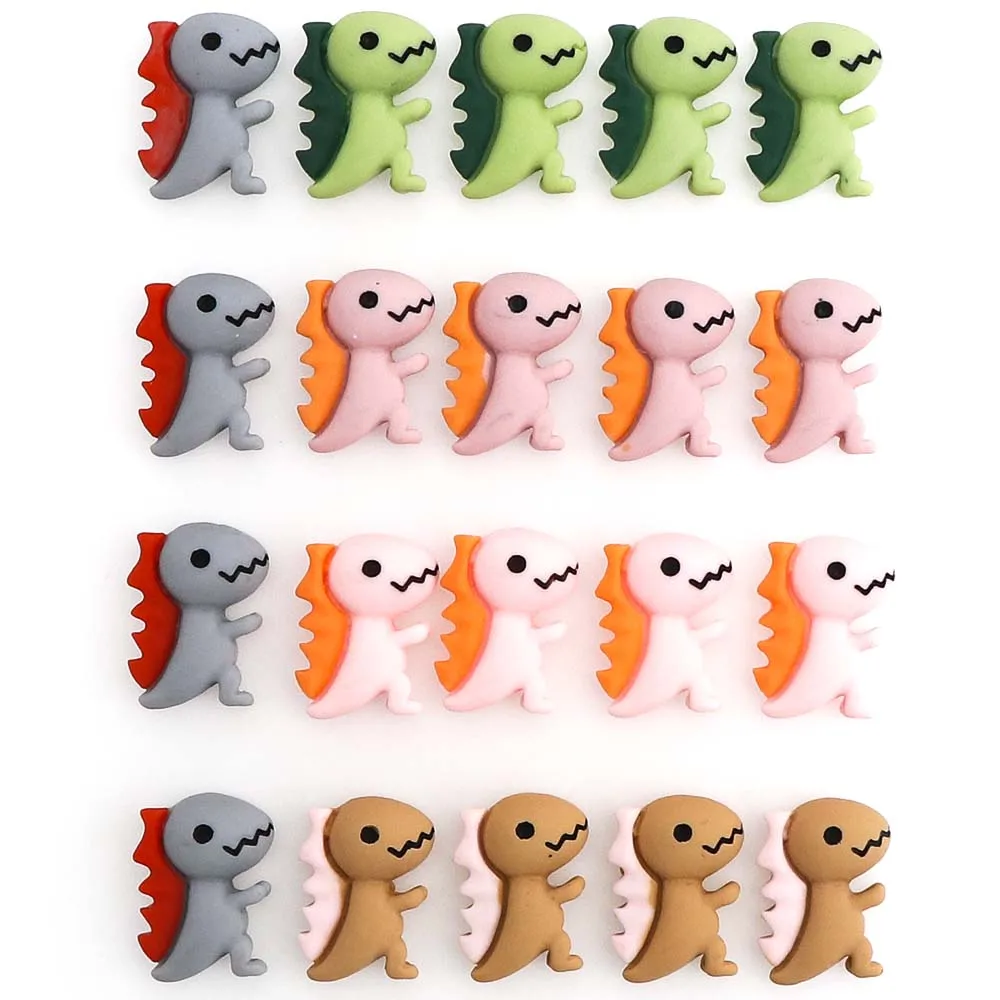 20 шт./лот Разноцветные Мини Динозавры с плоским основанием кабошон милые