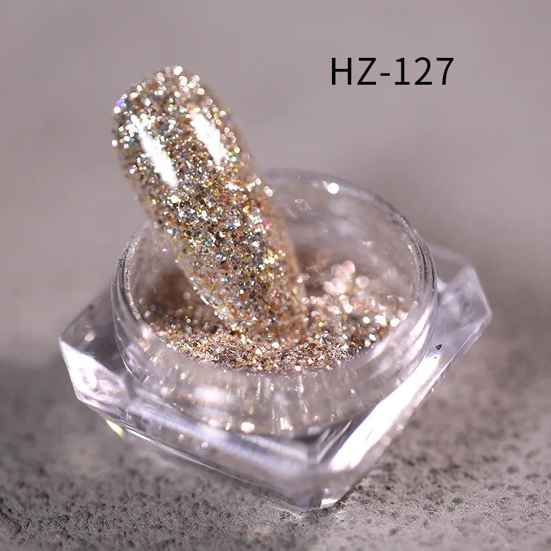 

8 Colors Nail Crystal Diamond Powder Rainbow Color Glitter Shiny Pigment Holographic Glass Micro Drill Nails Art Decoration Tool