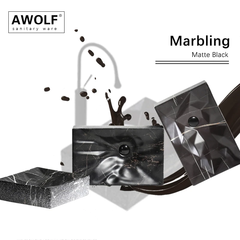 

Художественная раковина для ванной комнаты, матовый черный керамический сосуд, современный дизайн, чаша для мытья, большой размер, раковина...