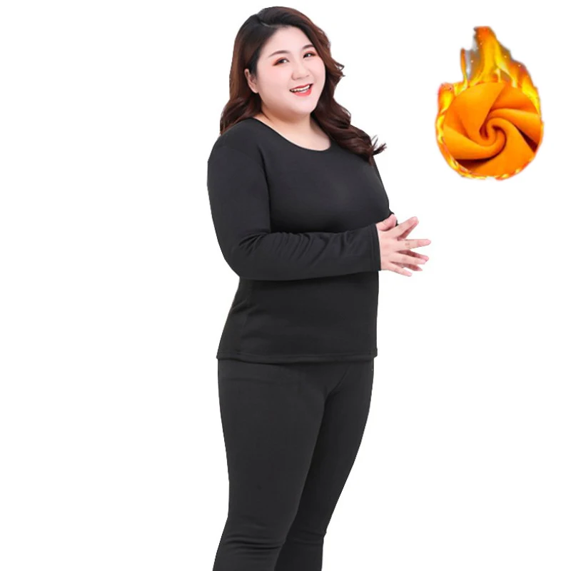 Зимний женский теплый флисовый подштанник большого размера популярный