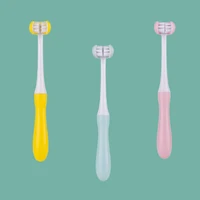 creative baby toothbrush three sides safety soft brush children oral hygiene teethwrapped u shaped cleaning soft hair 1pcs