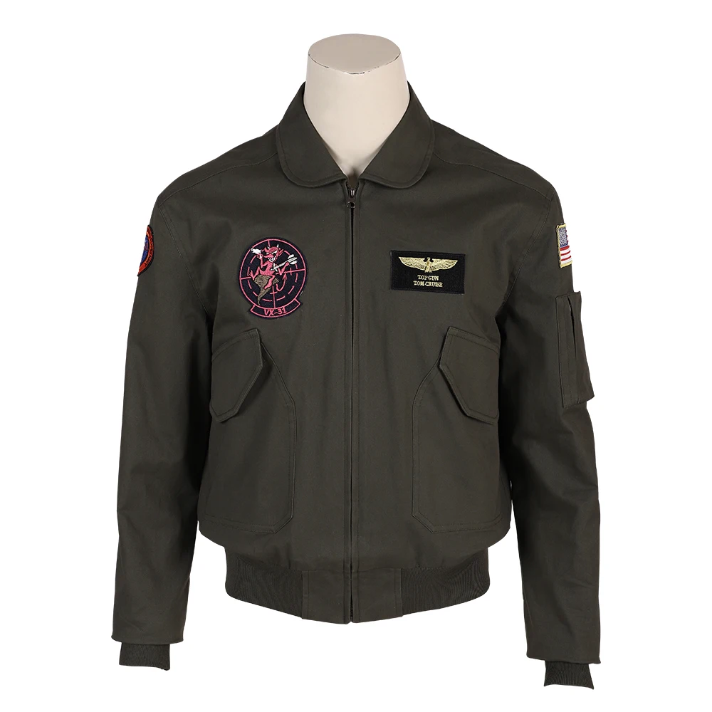 Мужской пилотный комбинезон Top Gun пилота пальто армейский солдат костюм на