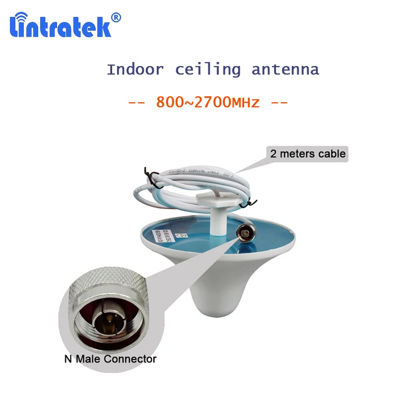 Фото 10 дБи 360 ° Omni + комплект потолочных антенн для 2G 3G 4G LTE 700 800 850 900 1800 2100 Усилитель 10 дБи 360 ° Omni + комплект потолочных антенн для 2G 3G 4G LTE 700 800 850 900 1800 2100 Усилитель