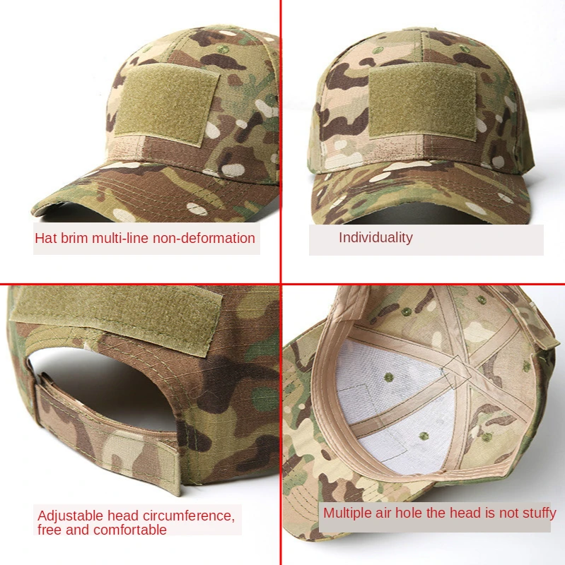 Детская тактическая камуфляжная кепка в стиле милитари Регулируемая Кепка для