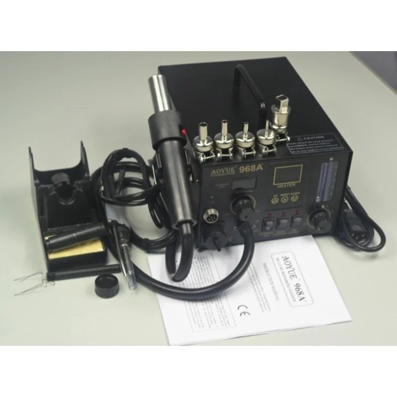 Бесплатная доставка паяльная станция AOYUE 968A + SMD пистолет горячего воздуха