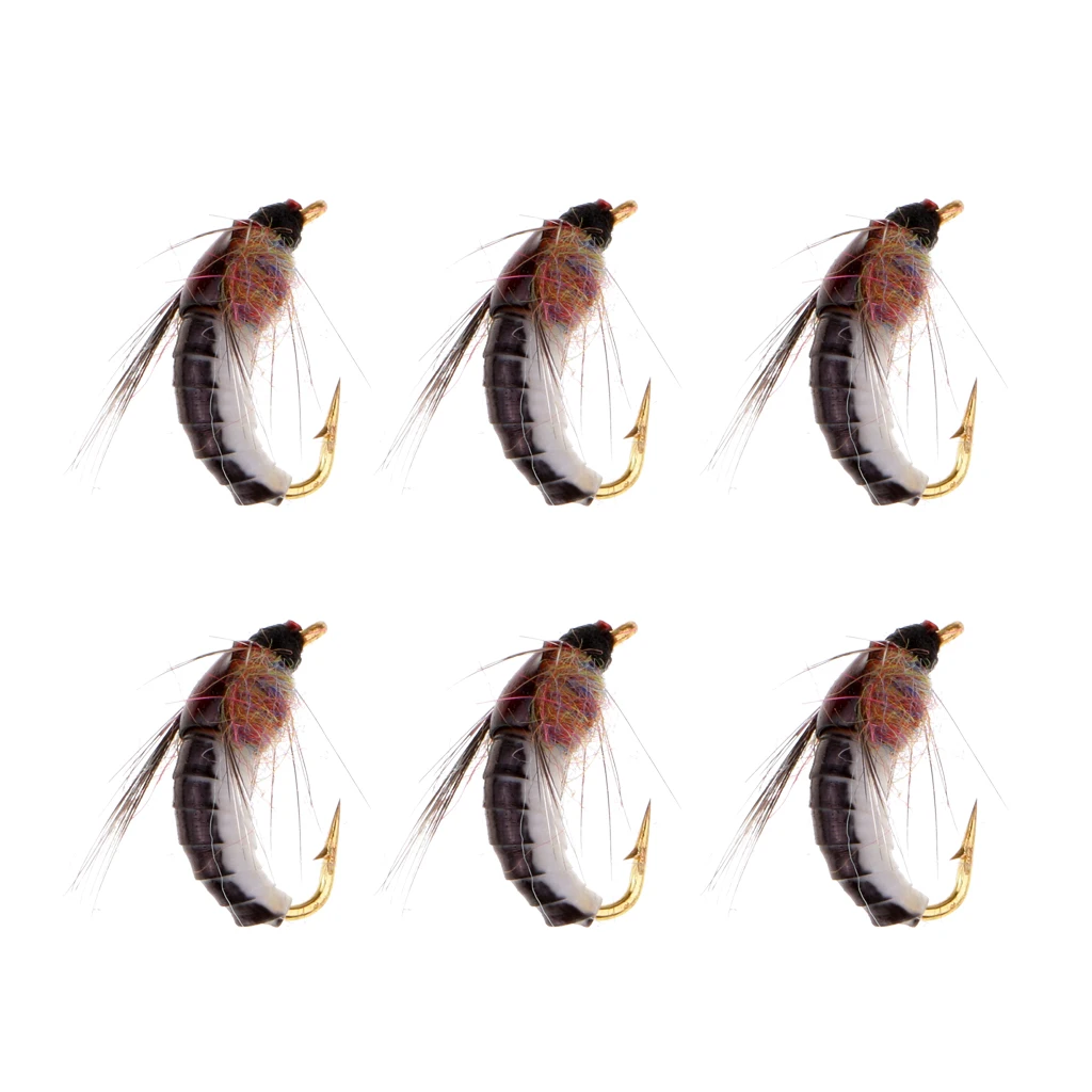 

6pcs Trout Fishing Flies Scud Shrimps Scud Cezch Fly Fishing Fly Nymphs
