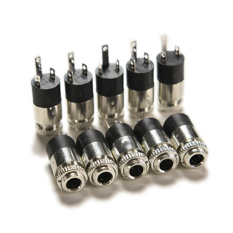 

10Pcs PJ-392 3 Pin 3.5mm Stereo Headphone Audio Video Jack Socket Connector Plug With Nut for Mobile Phone MP3/MP4 Player