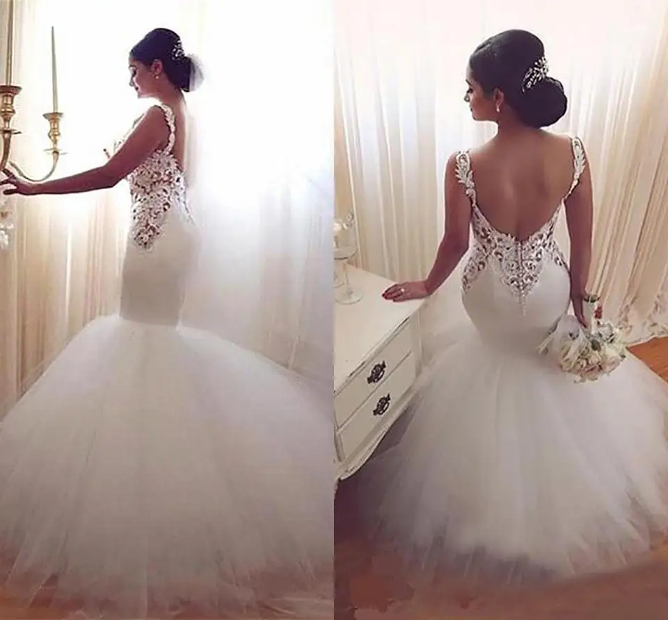 Милое винтажное свадебное платье русалки с открытой спиной сексуальное