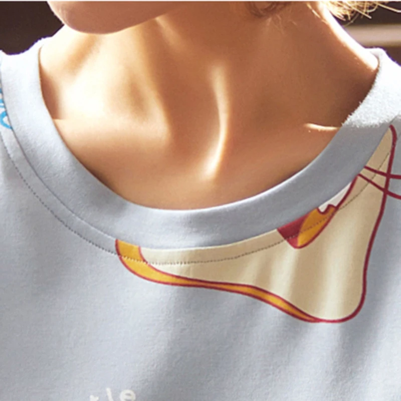 

Pajama Sets Couples Shorts Summer 3XL Sleepwear Cartoon Pocket Fashion Ulzzang Womens High Quality Homewear Pyjamas Leisure New