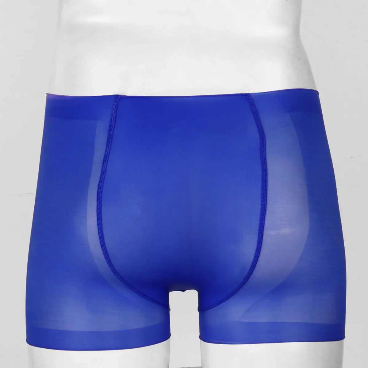 

Mens Sexy Underwear Ultra Thin See Through Sheer Front Bulge Pouch Stretchy Hot Erotic Lingerie Stocking Boxer Briefs Shorts