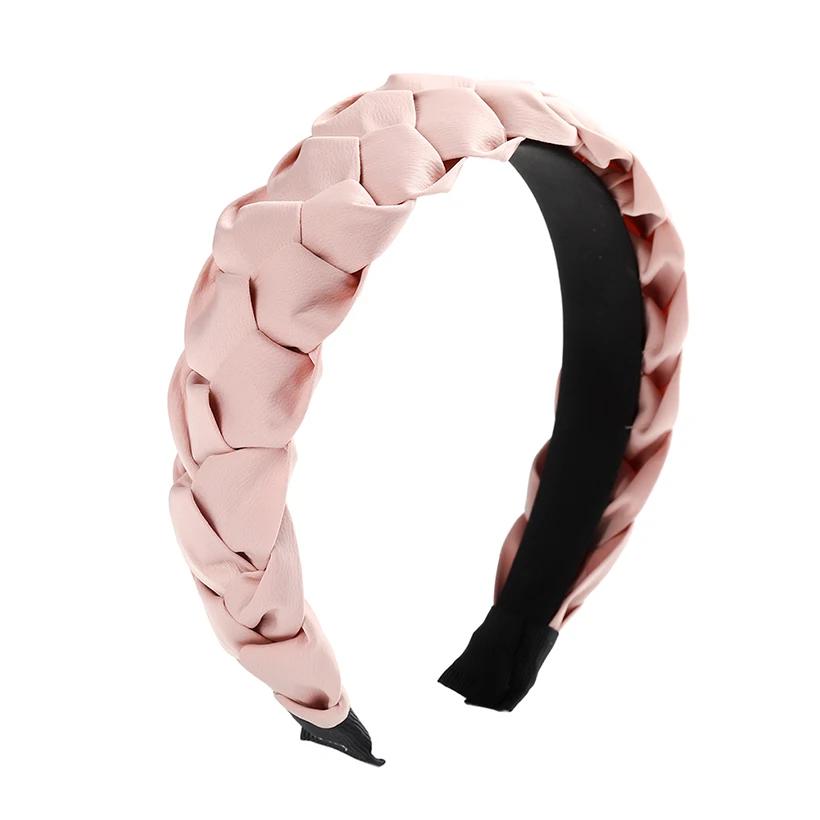 pink LEVAO, новинка, ручная работа, скрученное оголовье в клеточку, женский элегантный ободок, тюрбан, женские повязки для волос, аксессуары для волос, обруч для волос, головной убор - Цвет: pink