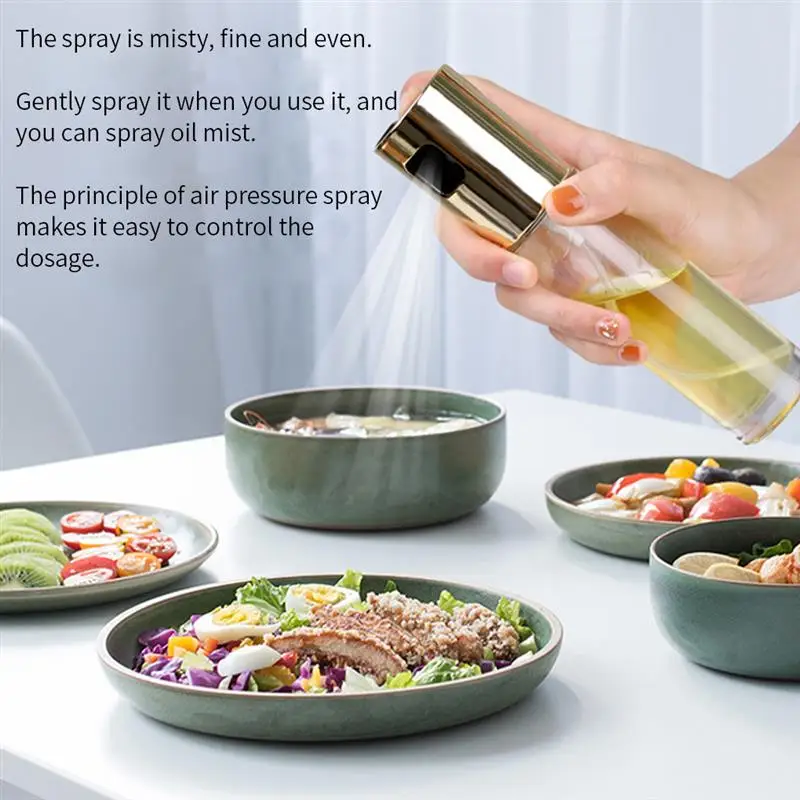 

100ml Oil Sprayer Bottle Pressing Oil Dispenser Glass Kitchen Cooking Barbecue Atomizer Leak-proof Grill BBQ Sprayer