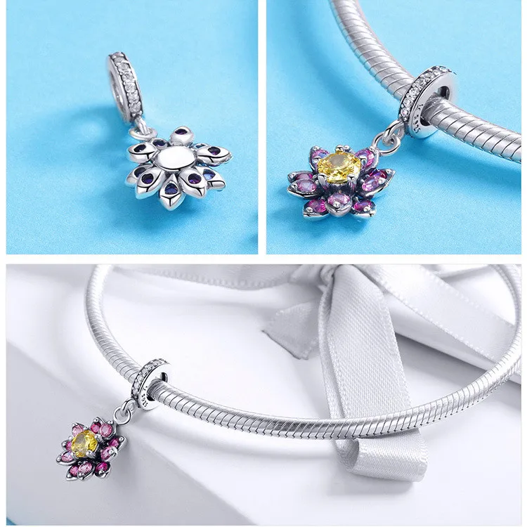 Подходит для браслета Pandora, серебро, 925, милый циркон, попугай, Kingfisher, амулеты CZ, единорог, пчела, велосипед, бусины для изготовления ювелирных изделий