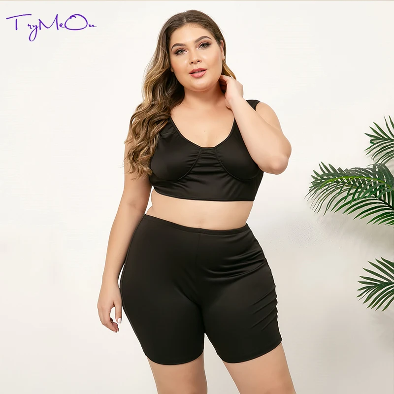 TryMeOn новый стиль размера плюс подвязки трусики кружева сексуальный бюстгальтер