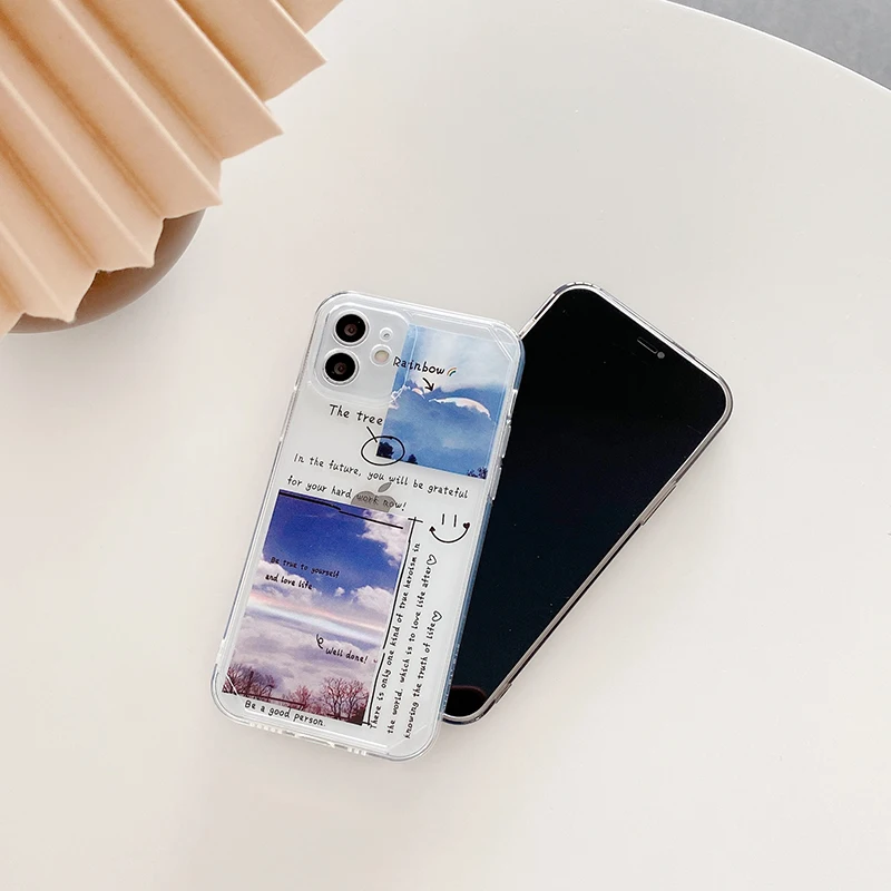 LLTCT Ins Настольный Прозрачный чехол для телефона iPhone 11 12 Pro Max X XR Xs 7 8 Plus Mini SE 2020 TPU