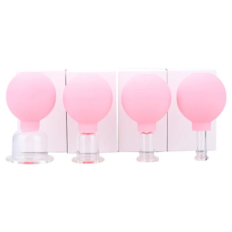 

Vacuum Cupping Body Cup Set Massage Cans Rubber Head Glass Suction Chinese Medical Therapy Massage Jars Anti Cellulite Massager