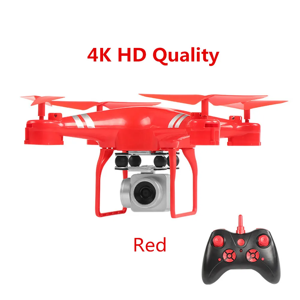Дрон 4k камера HD Wifi Трансмиссия fpv Дрон с воздушным давлением фиксированная высота четырехосный Самолет rc вертолет Дрон с камерой - Цвет: Red 4K
