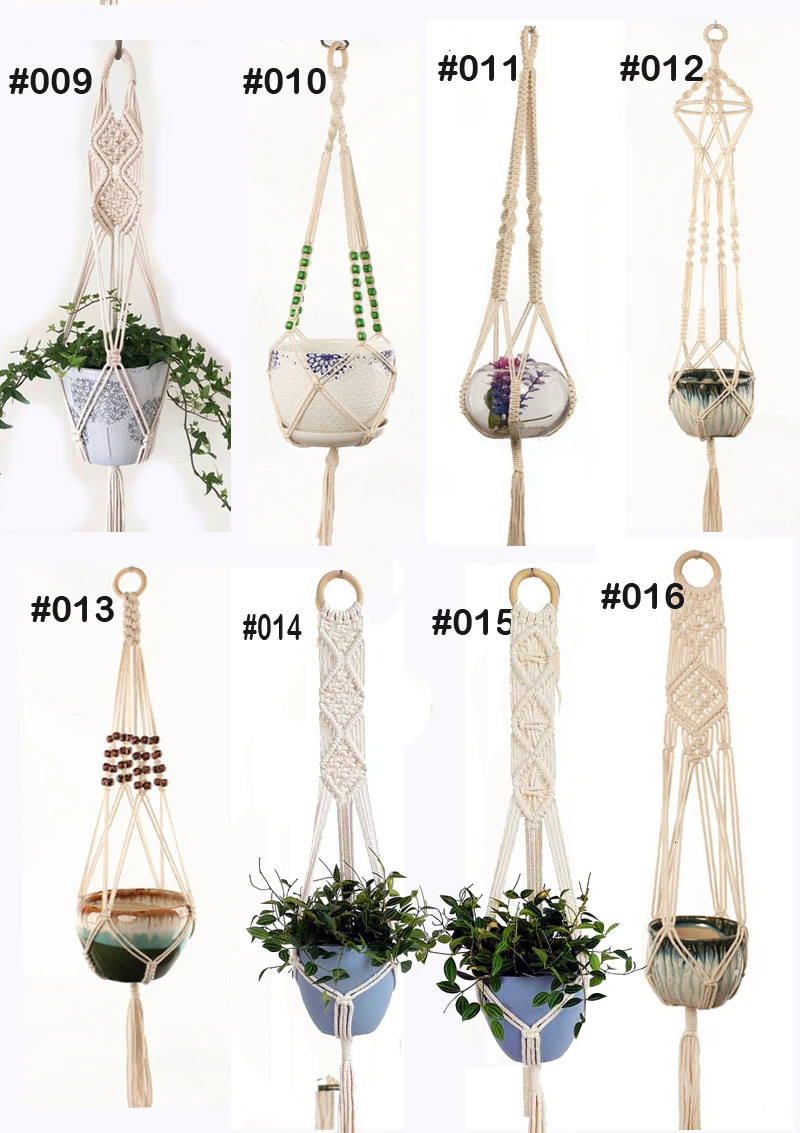 Hot sales handmade macrame plant hanger flower /pot hanger for wall decoration countyard garden