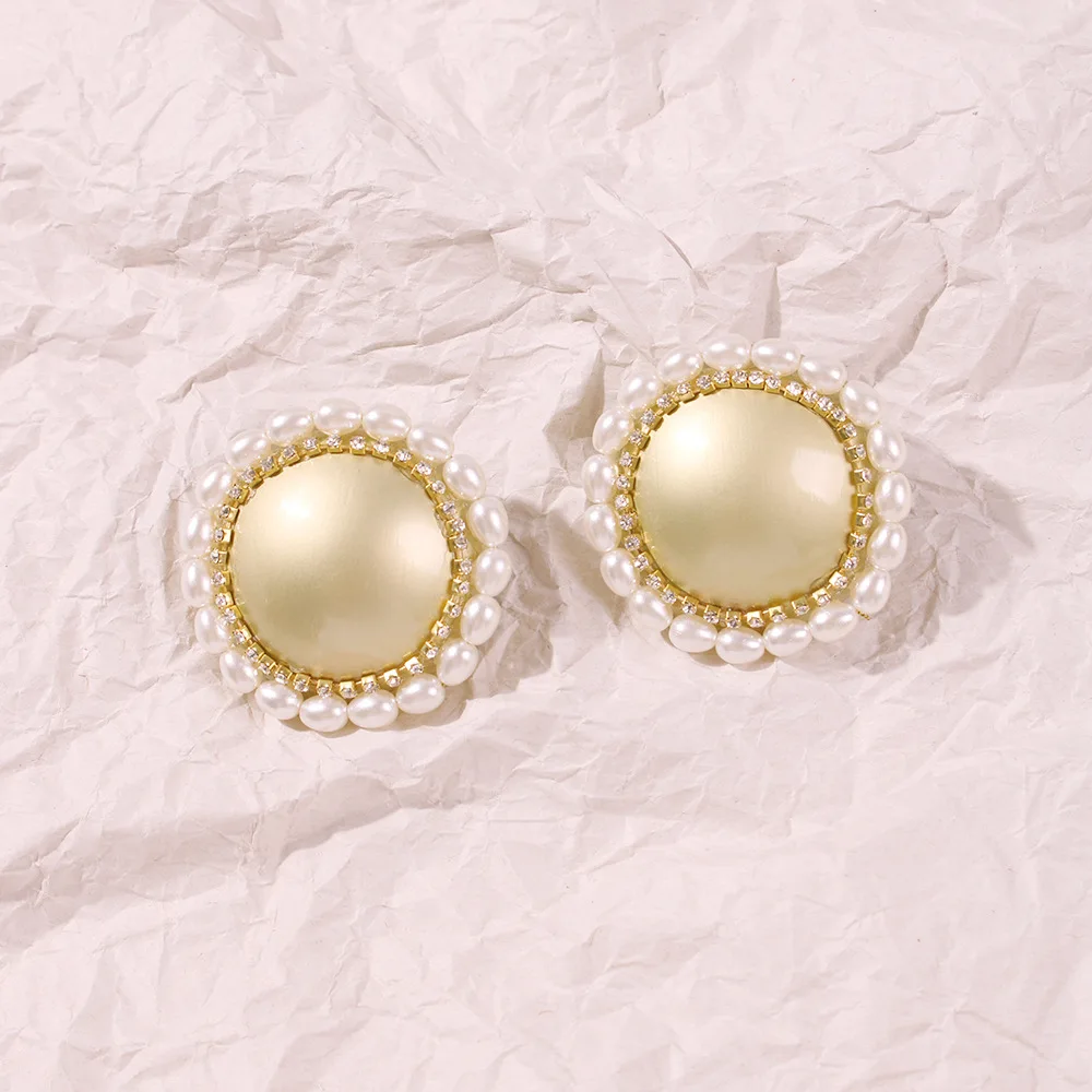 Серьги с жемчугом в европейском и американском стиле ретро простые