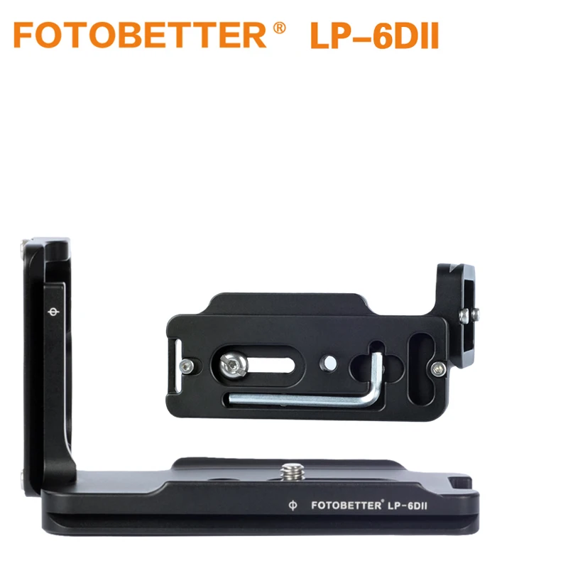 

FOTOBETTER LP-6DII L Plate Vertical Shoot QR Plate Camera Holder for Canon 6D Mark II 6D2 Camera Body Compatible Arca-Swiss RRS