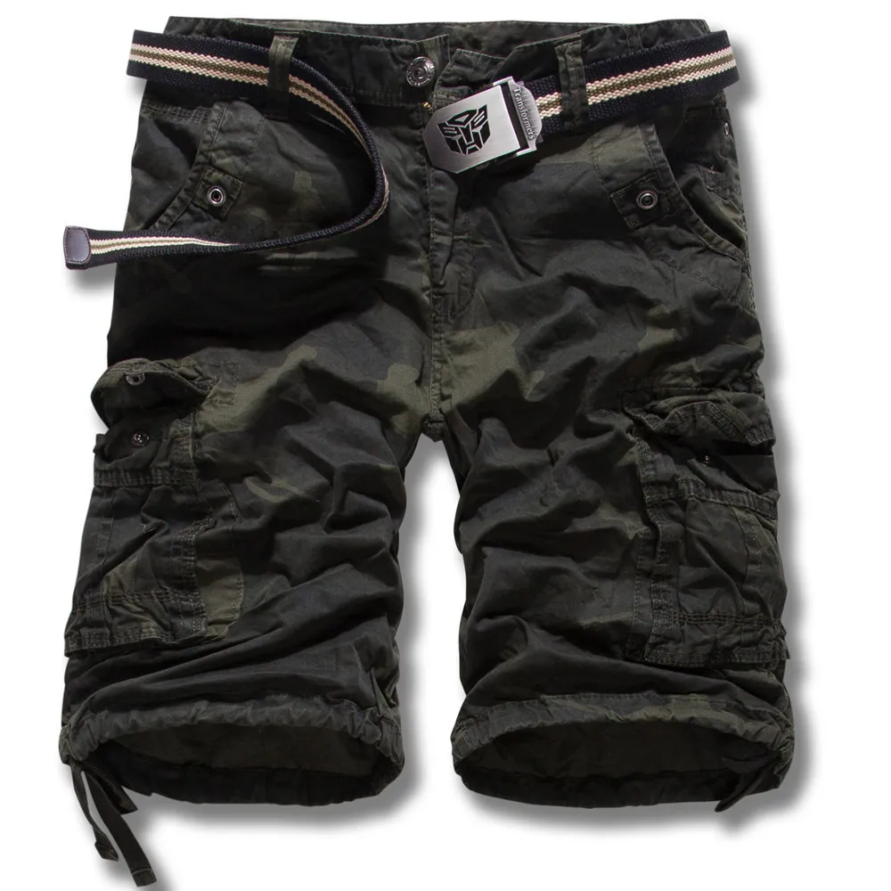 Капри-карго мужские хлопковые камуфляжные цвета хаки Боевая Спецодежда | Мужская