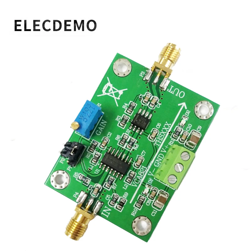 Модуль VCA821, усилитель с регулируемым коэффициентом усиления THS3201, полоса пропускания 200 м, выход с усилением 40 дБ и нагрузкой