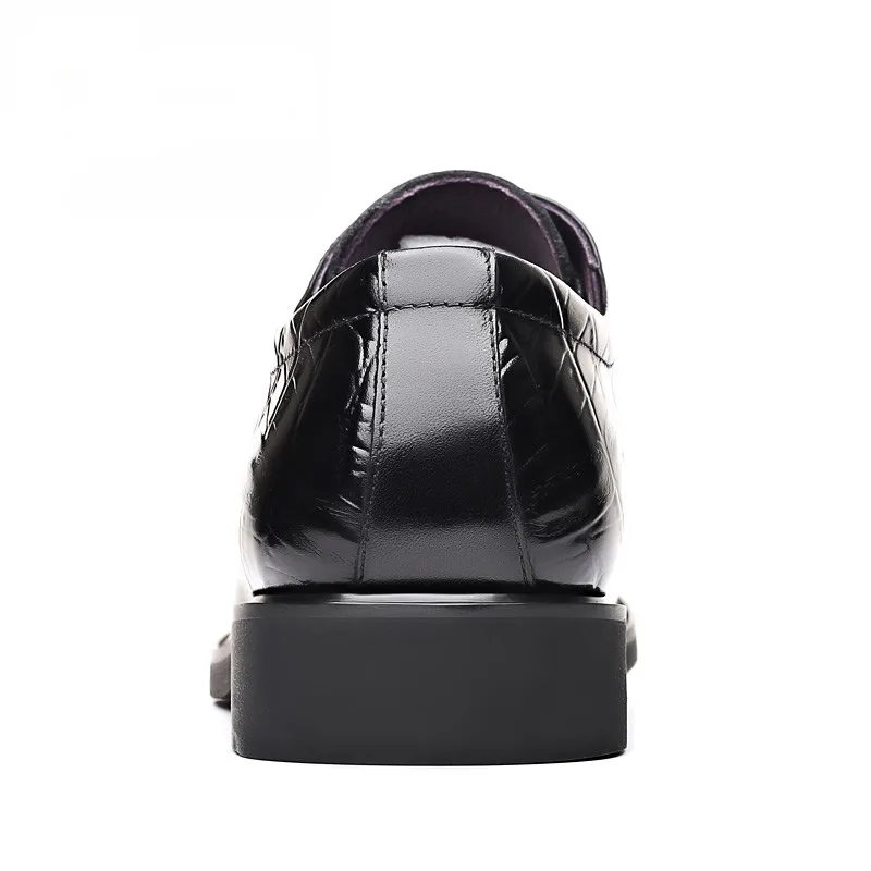 Мужские деловые кожаные туфли Броги из крокодиловой кожи с резьбой дерби офисные