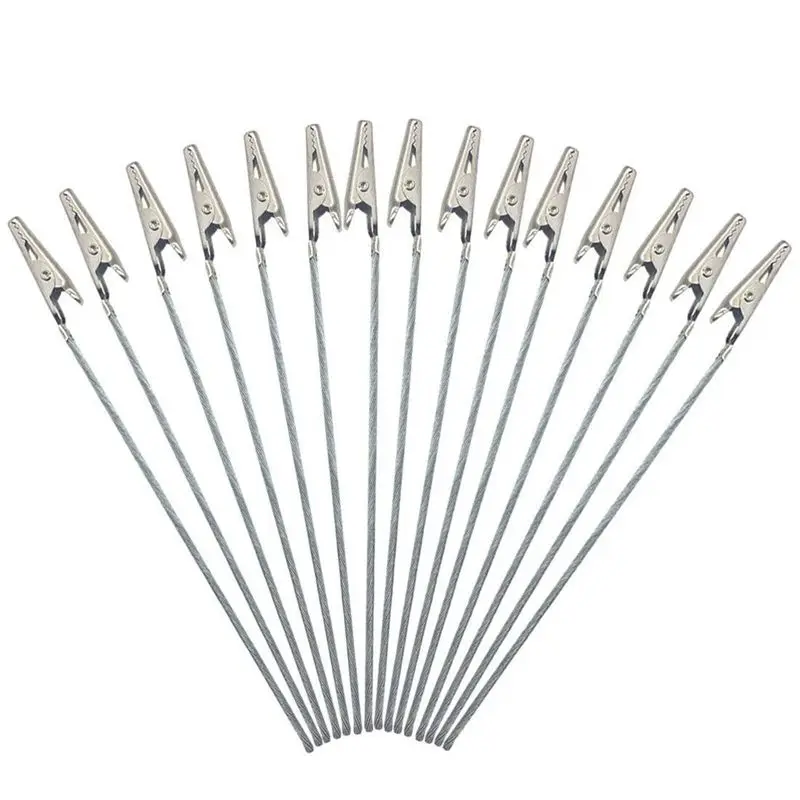 

Набор из 50 проволочных зажимов для аллигатора, Длиннохвостый зажим для аллигатора, зажим для DIY карт, держатель для фото, памятки, 6 дюймов (150 ...