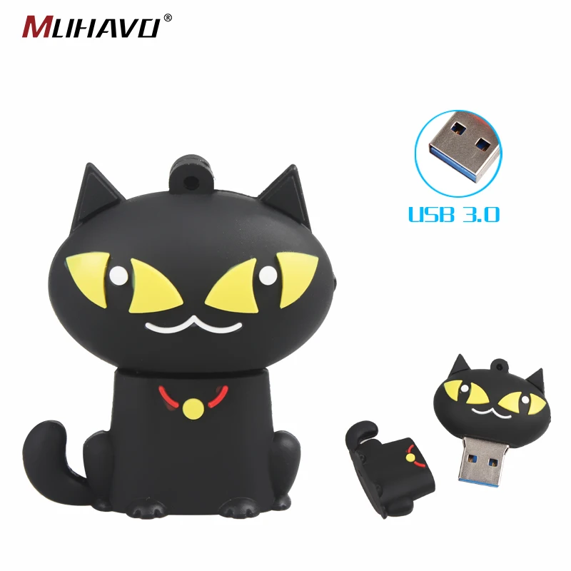 Usb флеш накопитель 3 0 128 ГБ 64 милая мультяшная usb флешка 32 пингвин лиса стильный 16 8