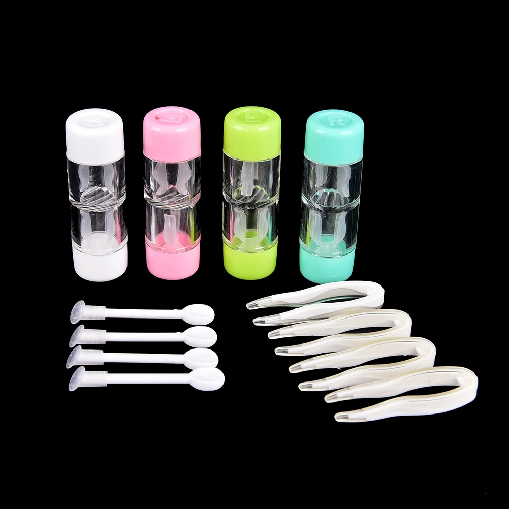 

3Pcs/set Small Lovely Portable Contact Lens Case Random Color Travel Eyewear Bag Box Container Holder