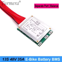 turmera 13s 48v 54 6v balance bms 35a battery protect board separate port for 18650 21700 electric bike or e scooter battery use