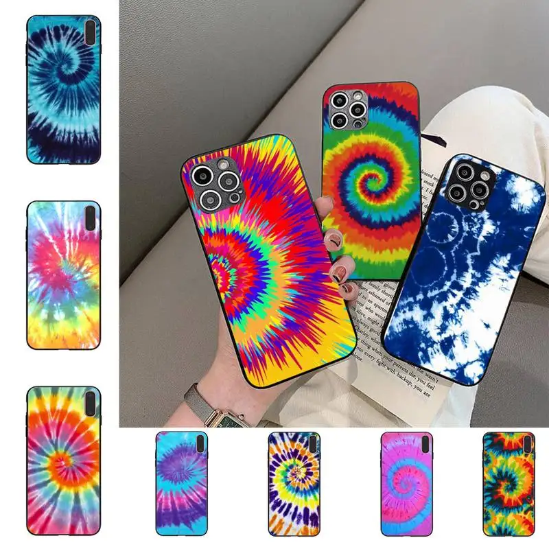 

Tie Dye Pattern Batic Rainbow Retro Ink Phone Case For iPhone 11 8 7 6 6S Plus X XS MAX 5 5S SE 2020 XR 11 pro DIY capa
