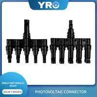 1 pairs 5 in 1 t branch solar connector branch adapter manufactuers pv connector used for solar cable